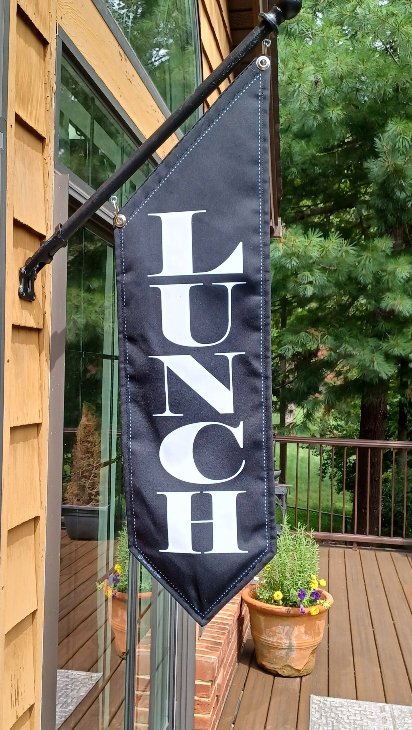 Elegant BREAKFAST LUNCH or DINER Flags * 2 sided * heavy canvas * pole & bracket included *