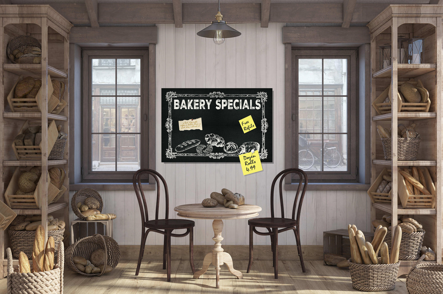 BULLETIN BOARD Bakery * 24 X 36 * CUSTOMIZE Your Business Name!!